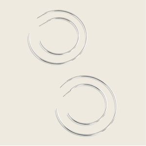 JCREW SILVER HOOP SET NWT